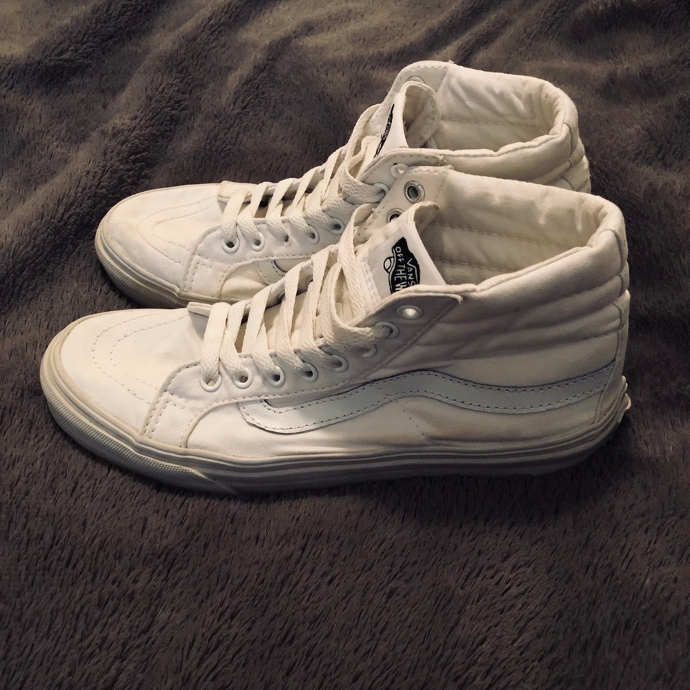 Van’s White Hi-Tops